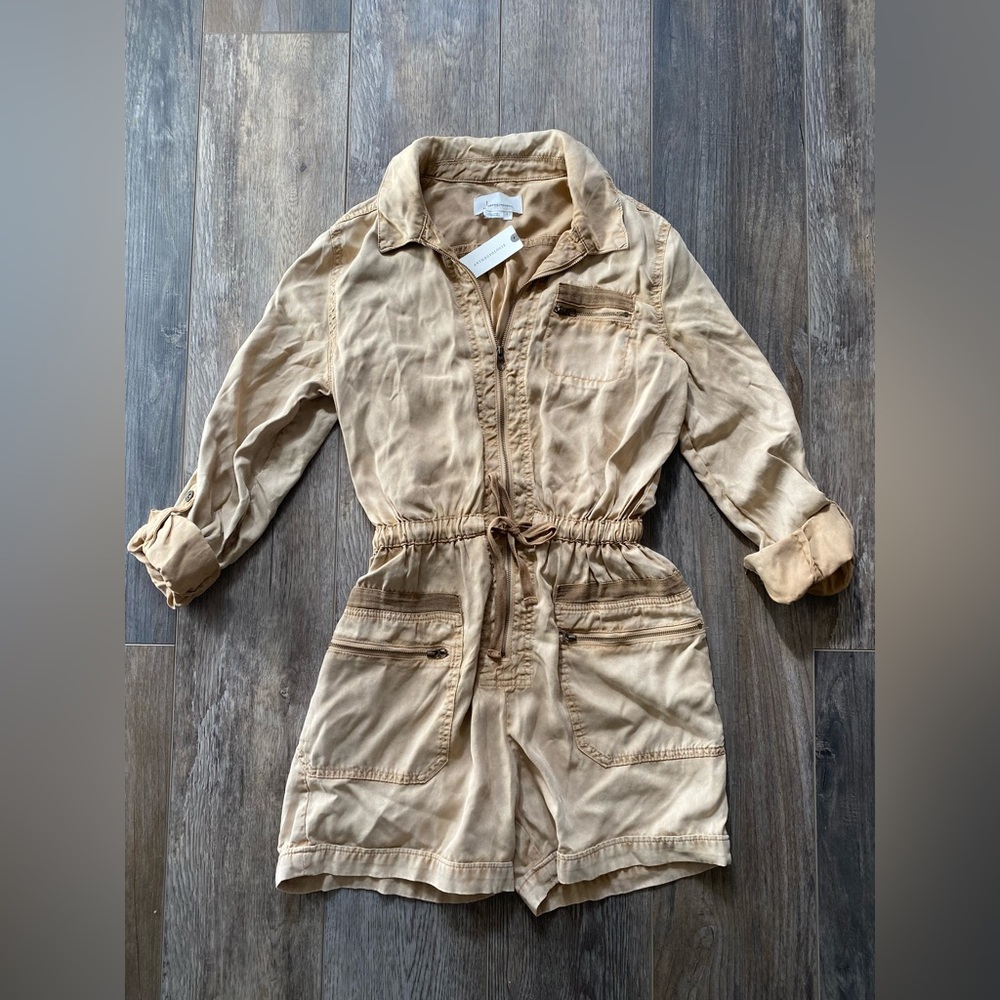 NWT Anthropologie | Zip-Up Long Sleeve Romper